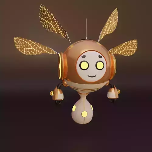 Flying Robot Low-poly 3D model