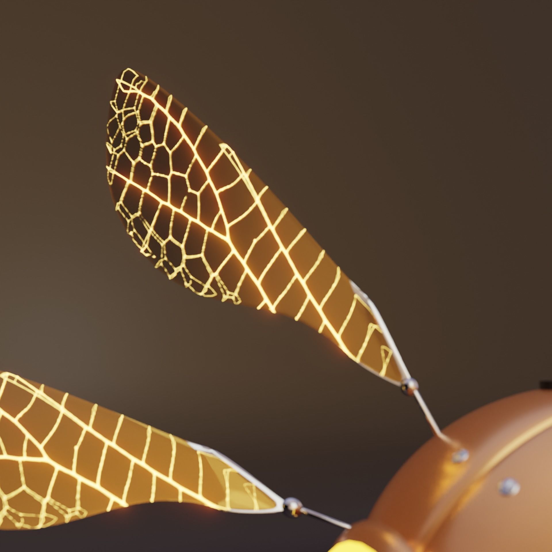 Flying Robot Low-poly 3D model_3