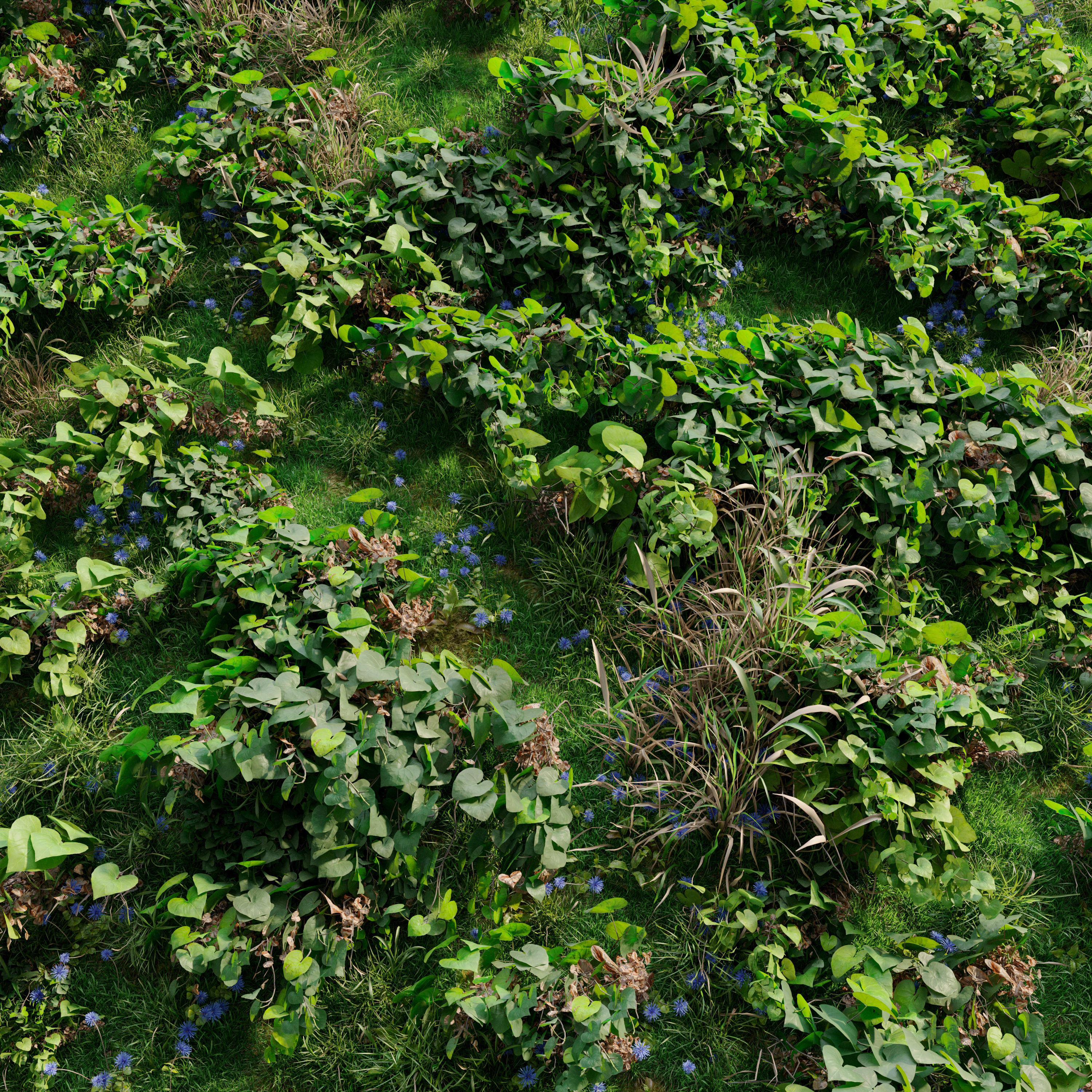 Green wall 02 3D model_1