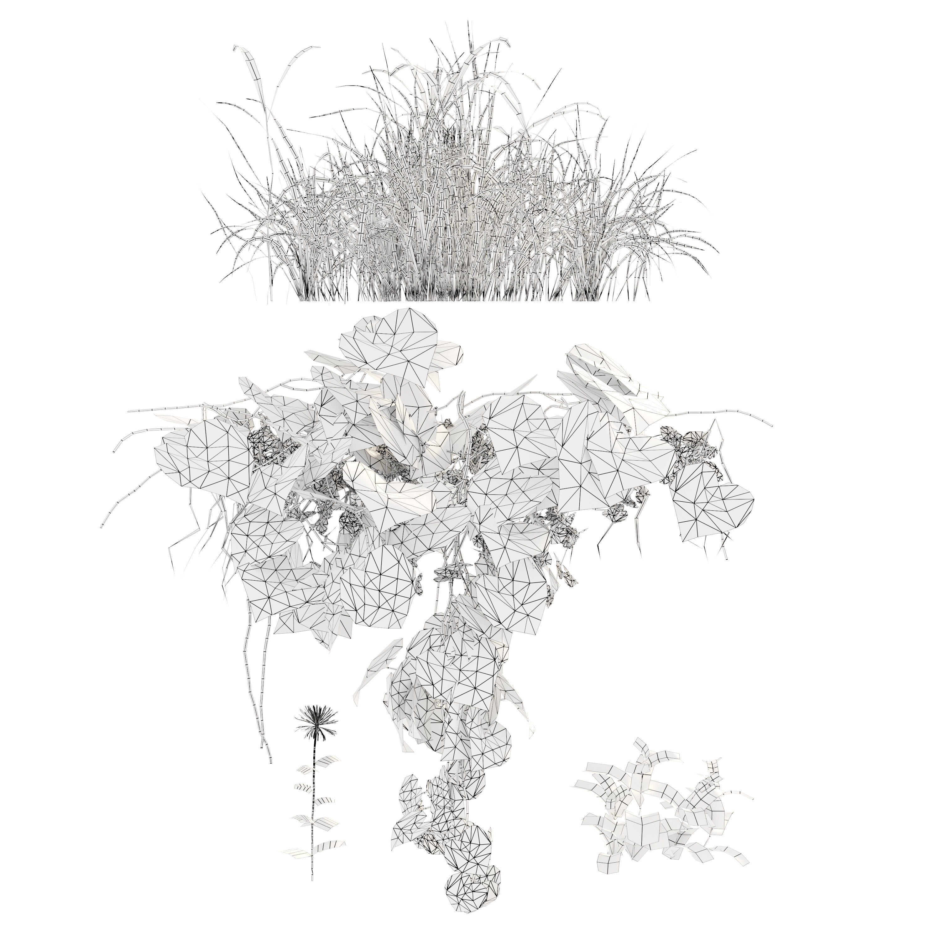 Green wall 02 3D model_5