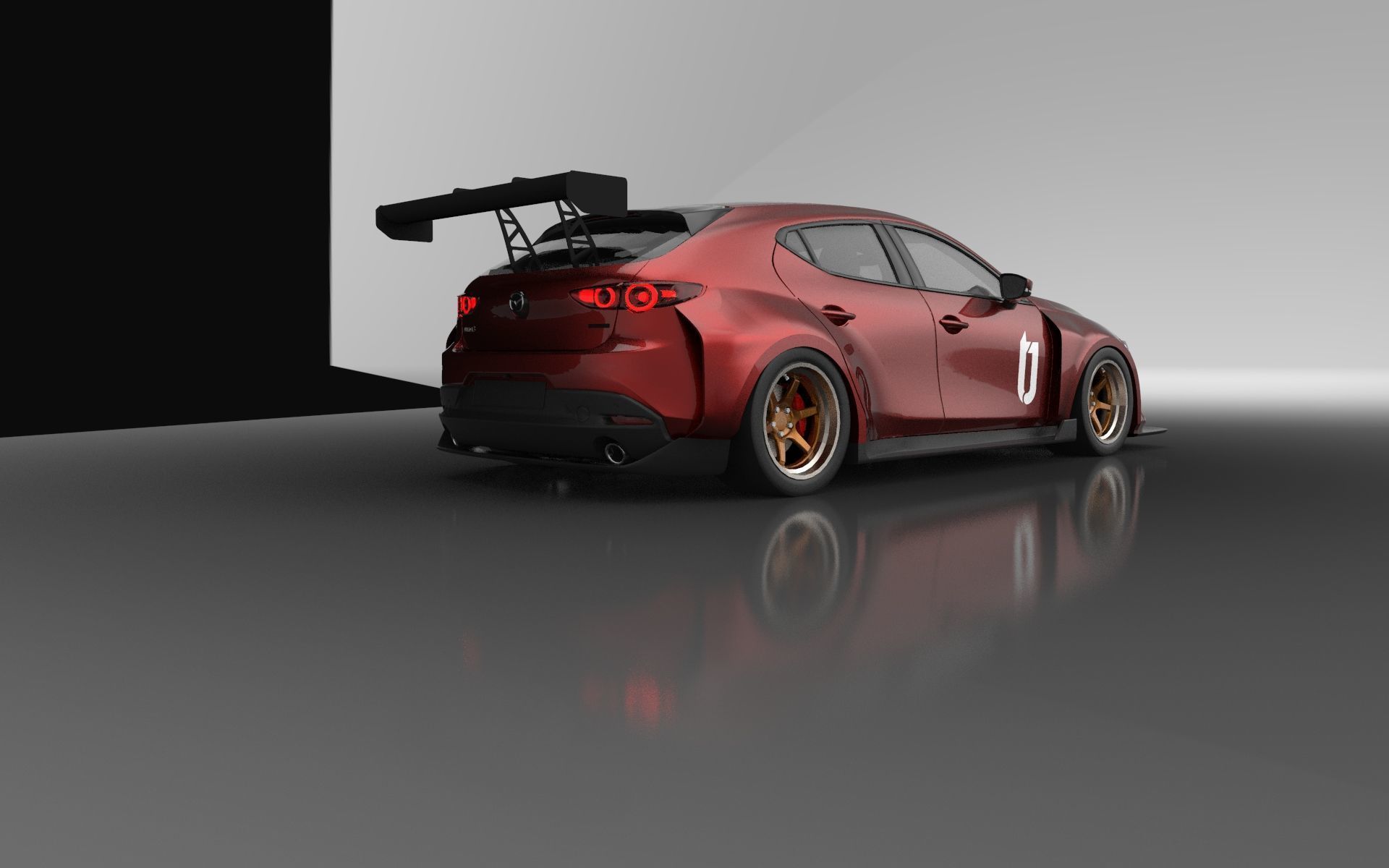 Mazda 3 TCR Replica 3D model_2