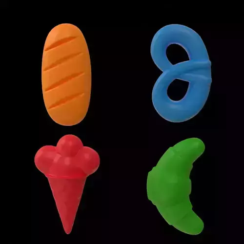 Sand Toys Low-poly 3D model