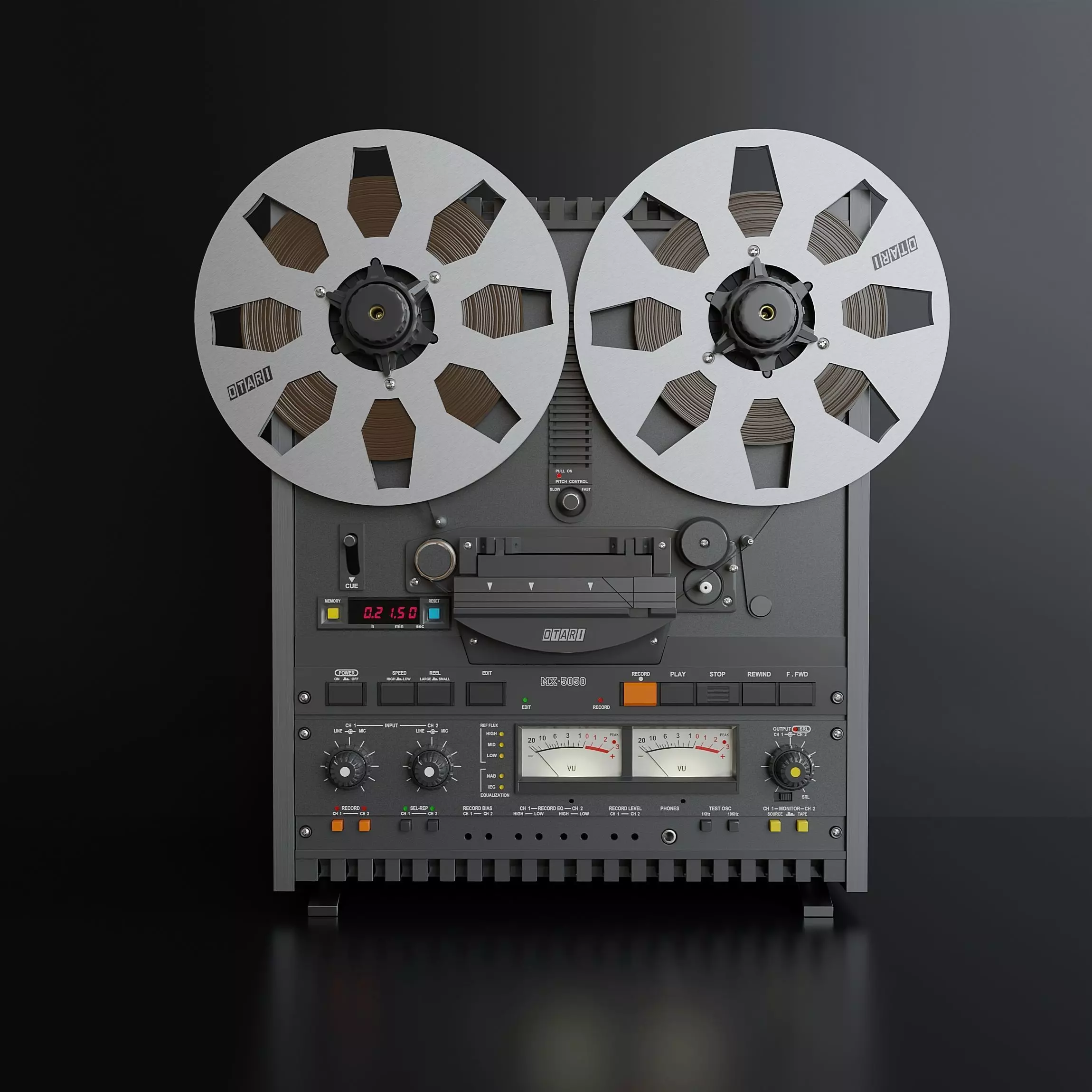 Japanese vintage professional tape deck 3D model