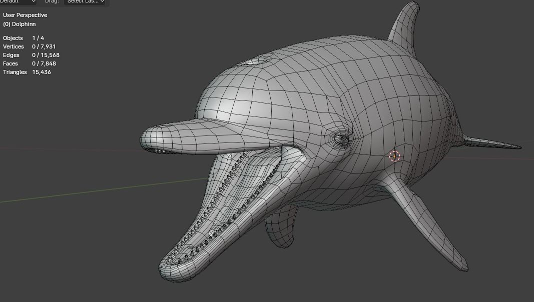 Dolphin Animated  Low-poly 3D model_15