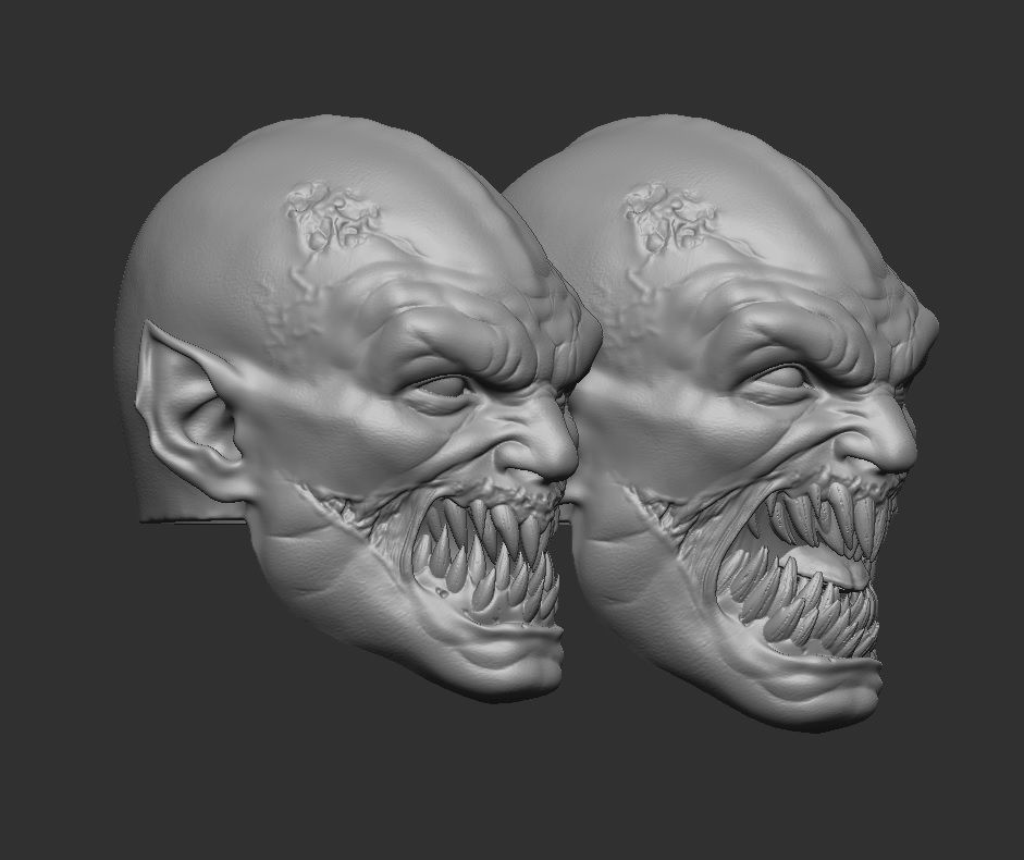 Mortal Kombat 1 Baraka Headsculpt for Action Figures 3D print model_1