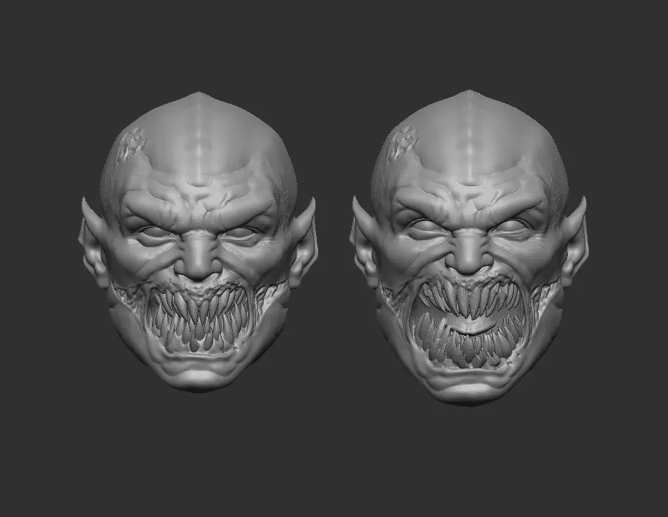 Mortal Kombat 1 Baraka Headsculpt for Action Figures 3D print model_0