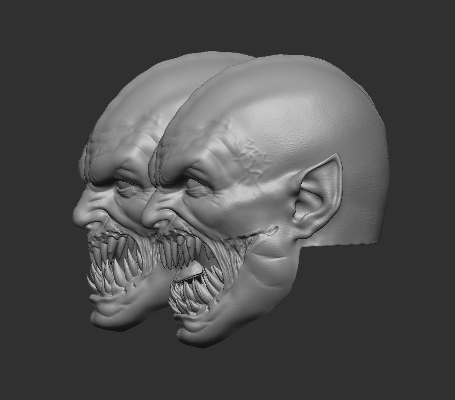 Mortal Kombat 1 Baraka Headsculpt for Action Figures 3D print model_2