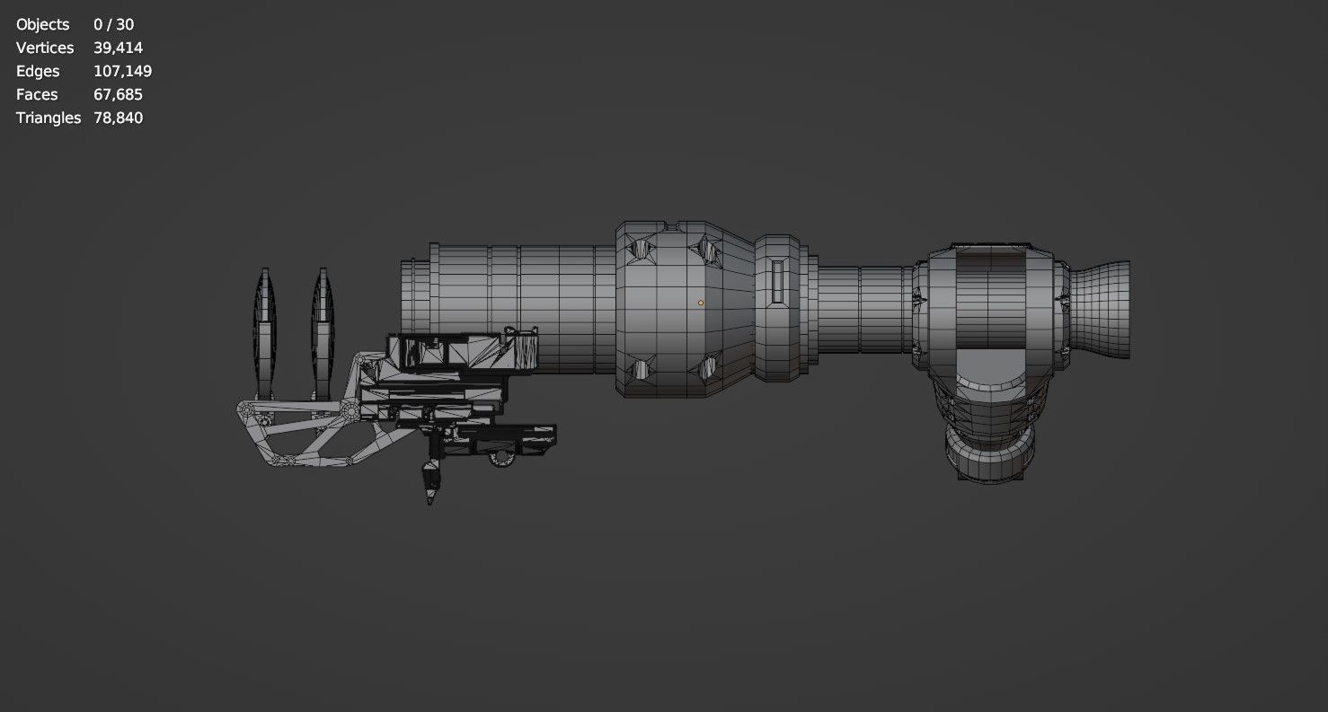 Steampunk Spyglass 3D model_16