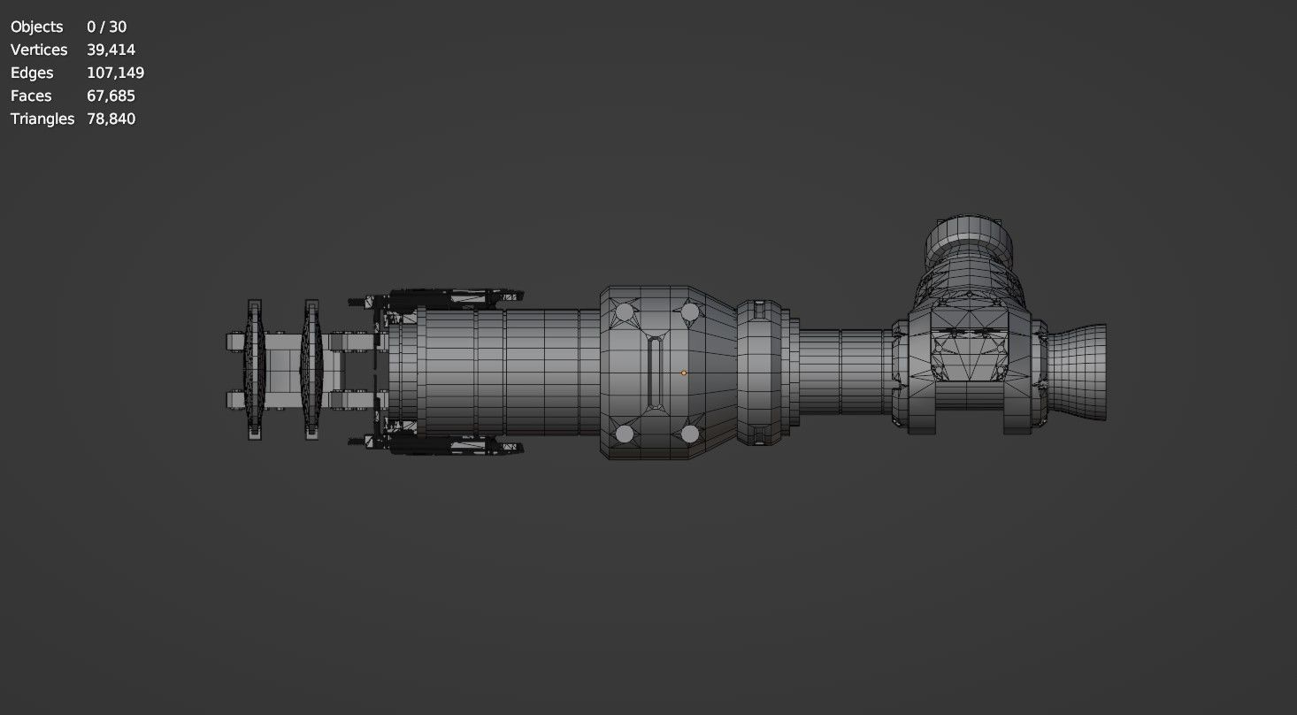 Steampunk Spyglass 3D model_20