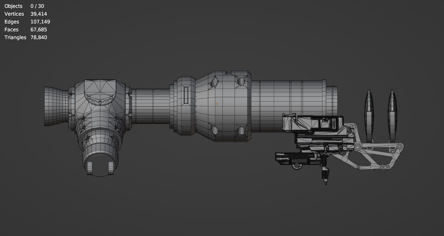 Steampunk Spyglass 3D model_18