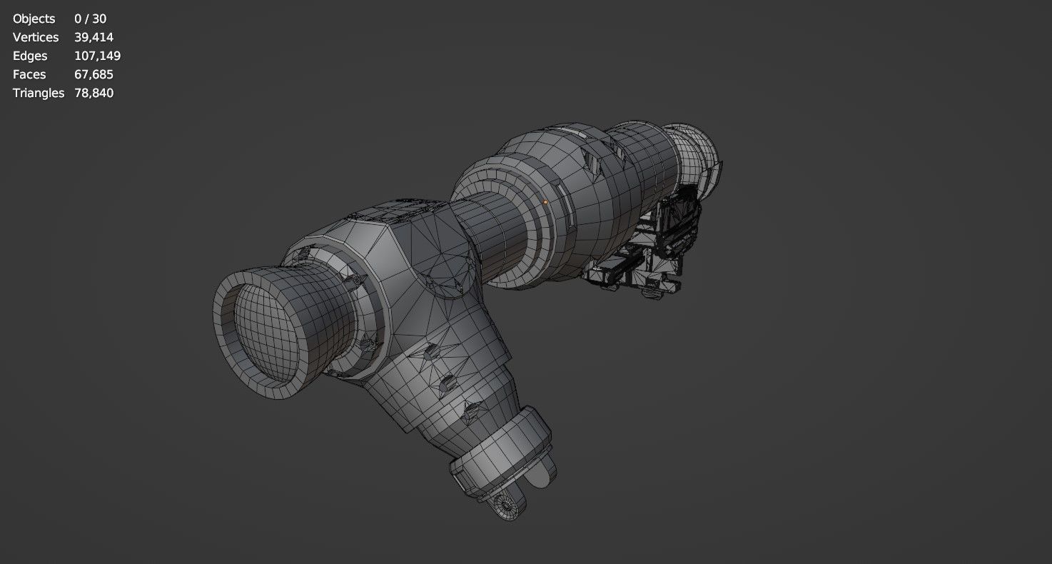 Steampunk Spyglass 3D model_23