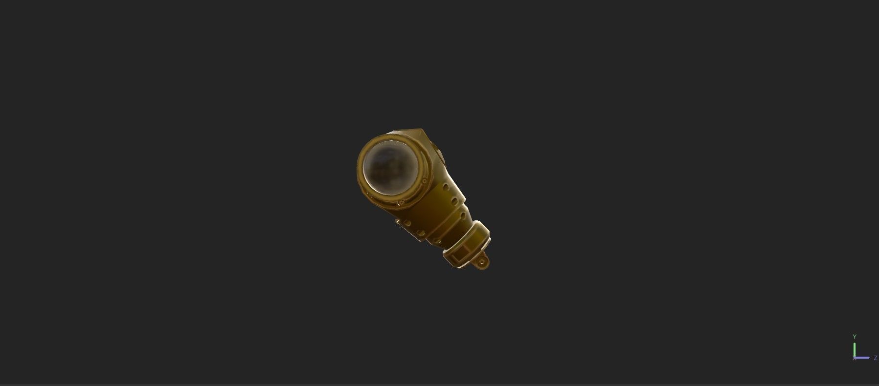 Steampunk Spyglass 3D model_6