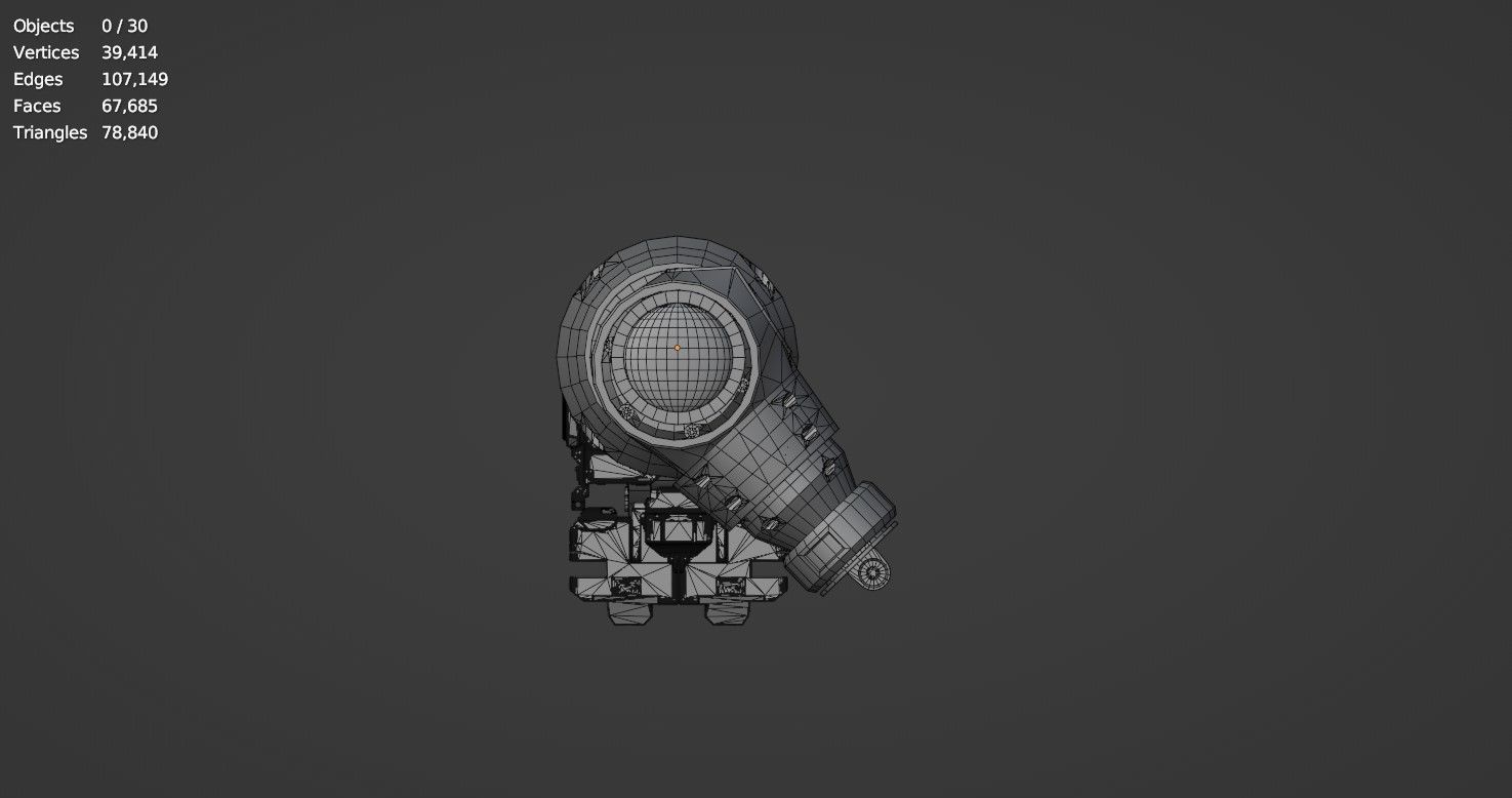 Steampunk Spyglass 3D model_17