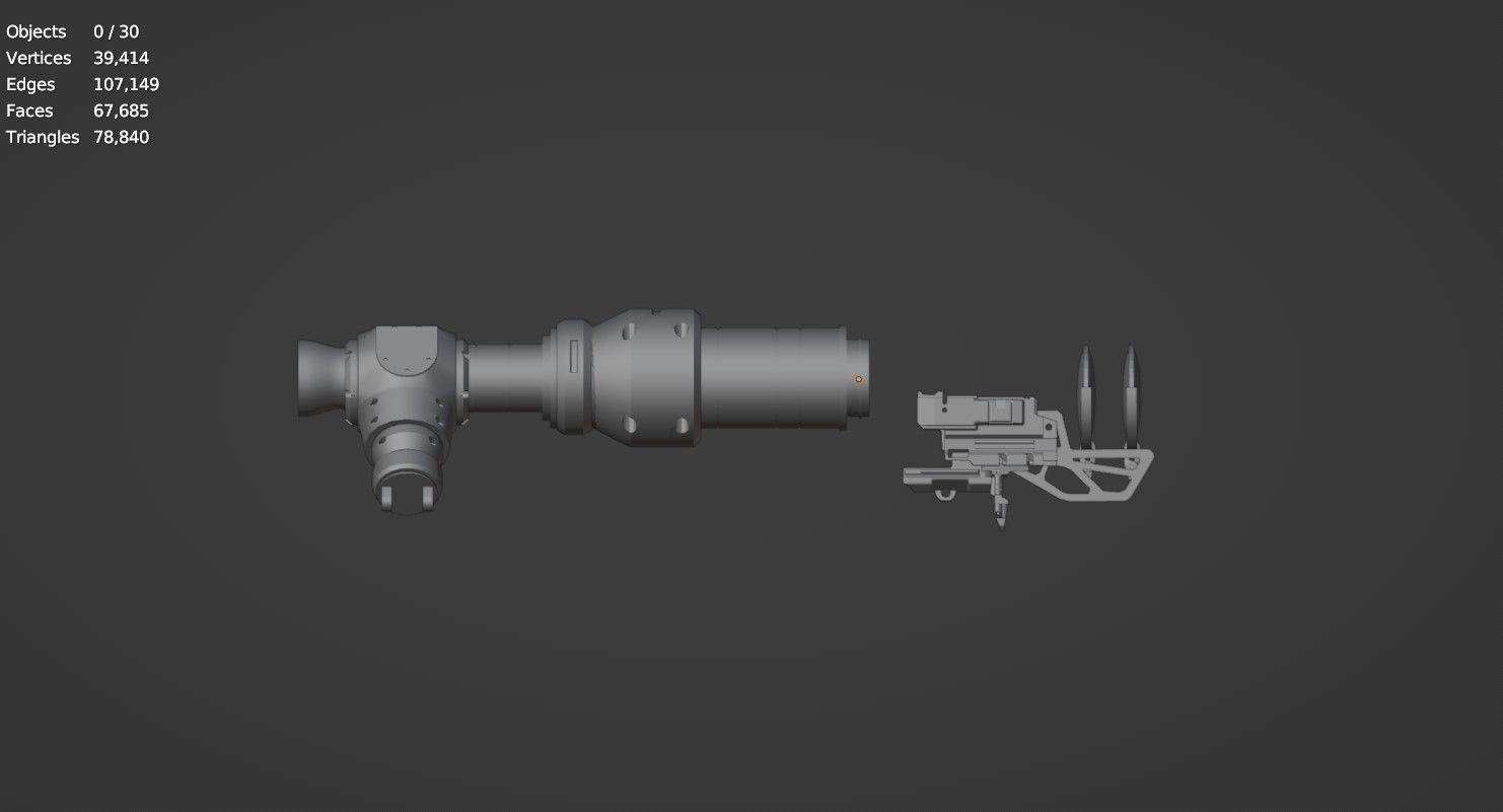 Steampunk Spyglass 3D model_9