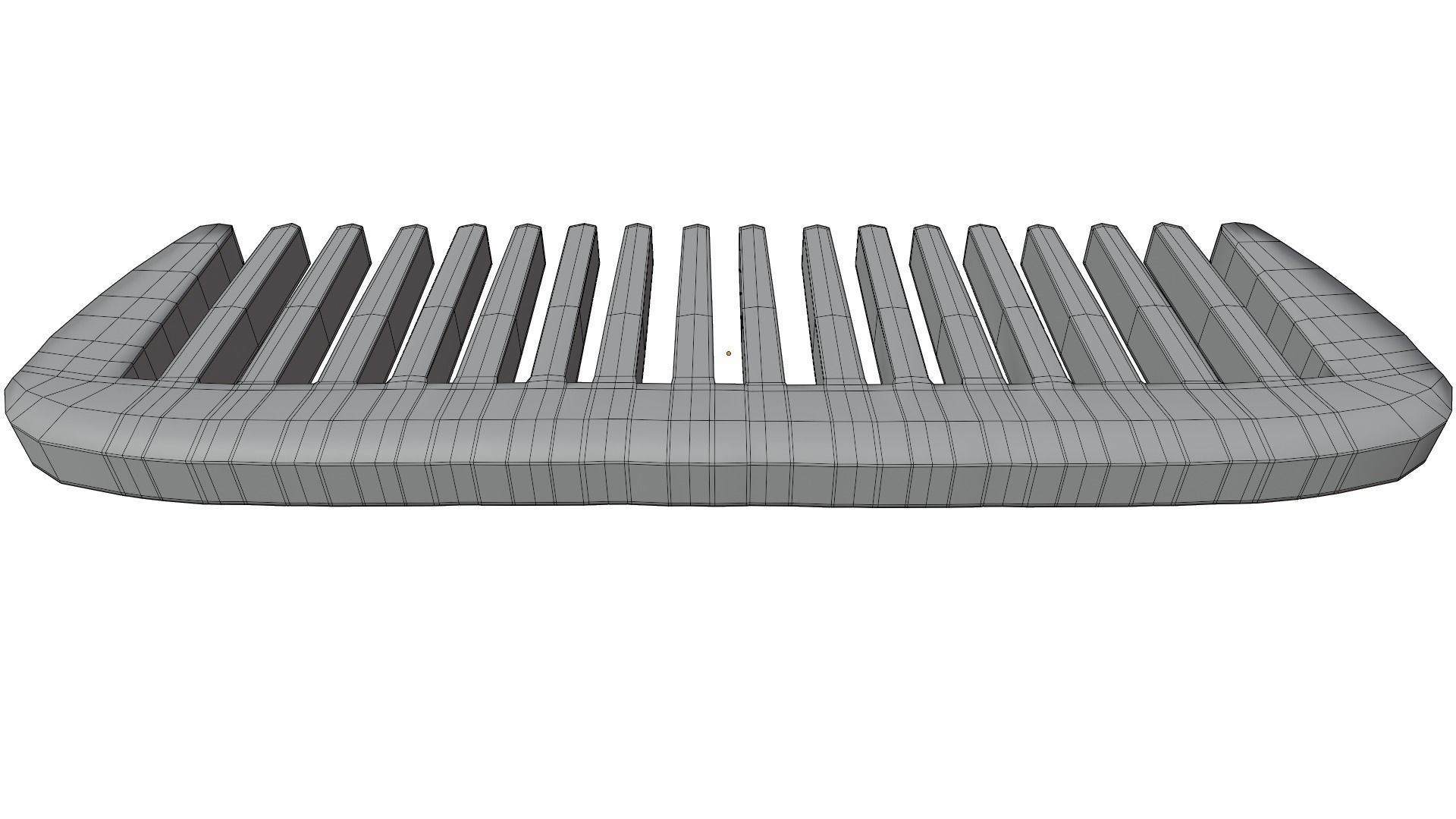 Hair Comb 3D model_10