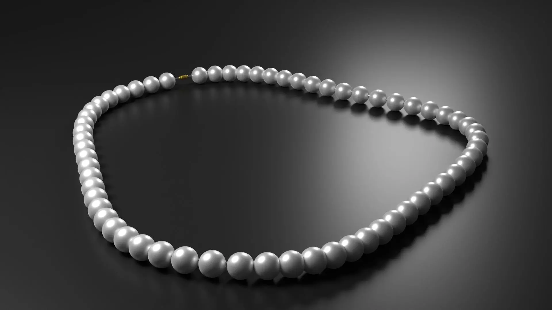 Pearl Necklace 3D model_0