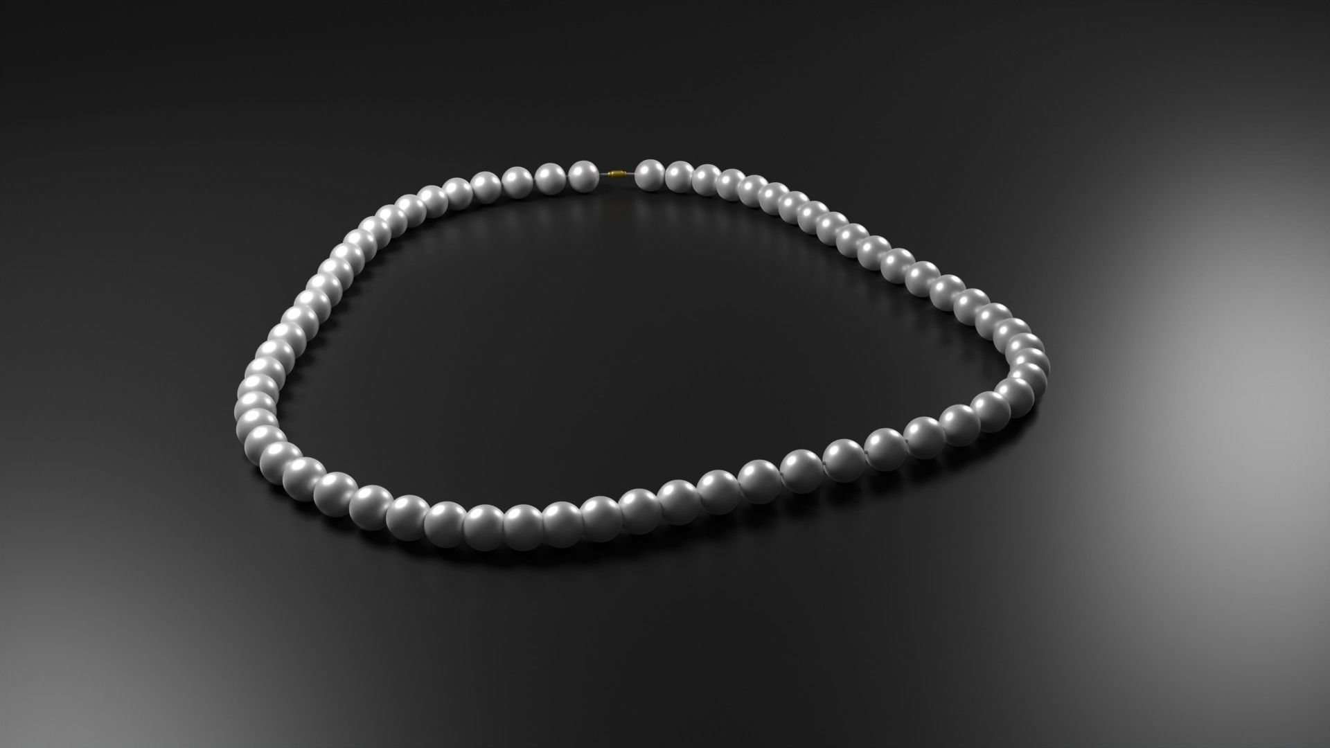 Pearl Necklace 3D model_1