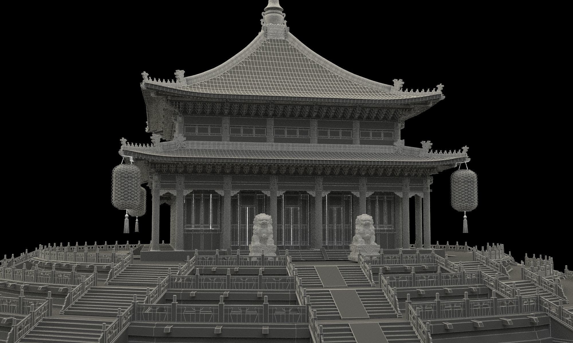 Chinese ancient  house   3D model_5