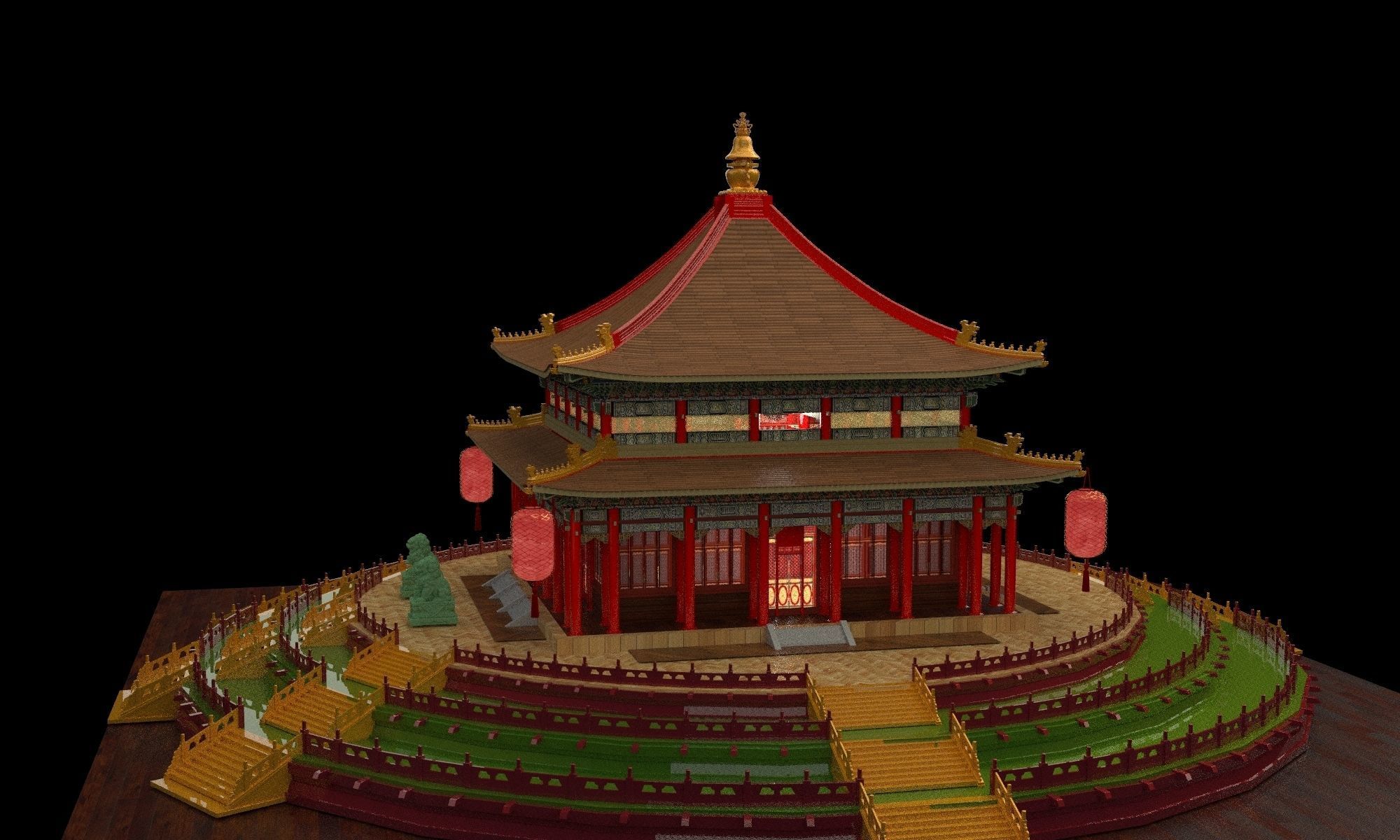 Chinese ancient  house   3D model_6