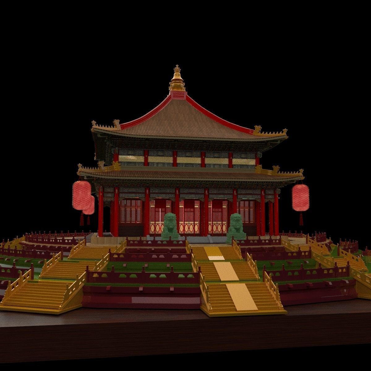 Chinese ancient  house   3D model_4