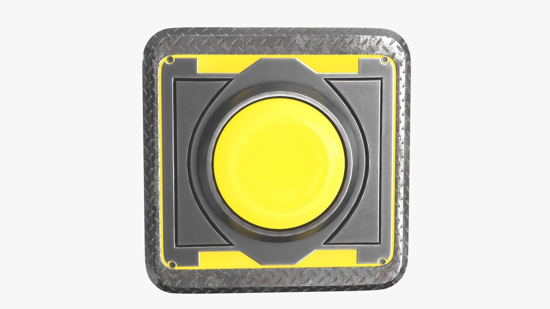 Push Button Neon 4 color 3D Low-poly 3D model_4