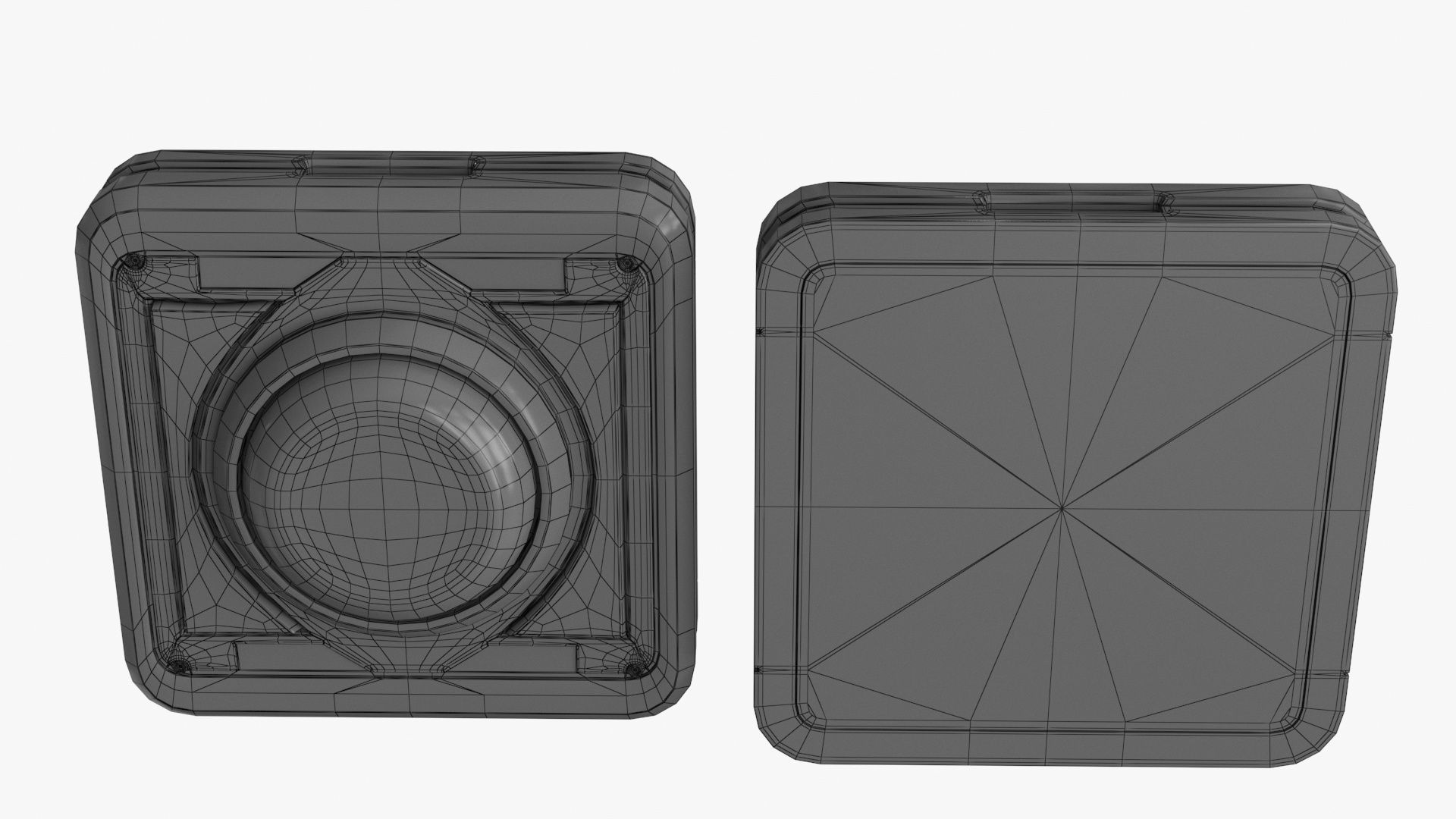 Push Button Neon 4 color 3D Low-poly 3D model_13