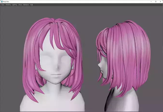 Anime hair style 46 for woman and girl 