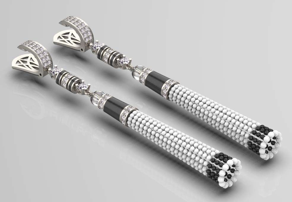 earrings 3D print model_35