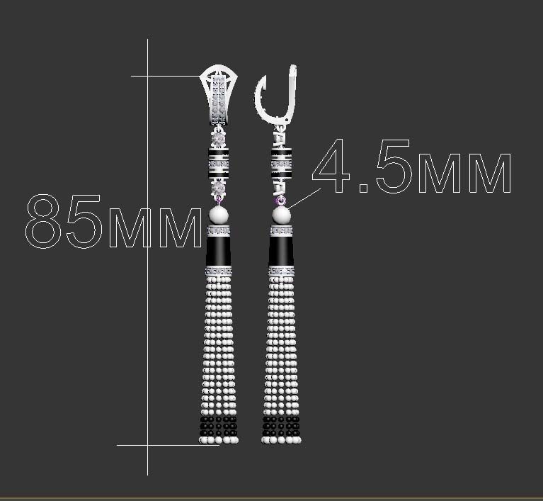 earrings 3D print model_4