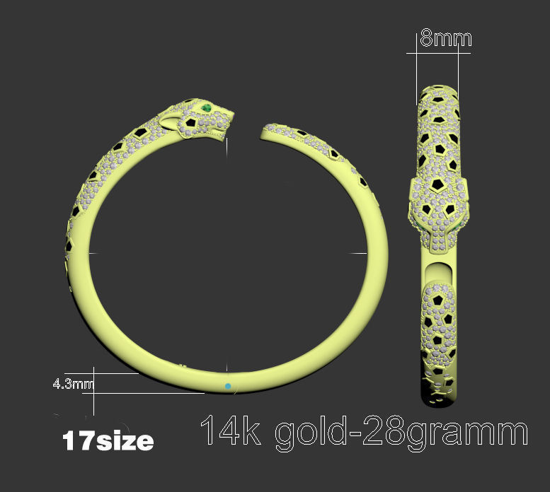 bracelet 3D print model_8