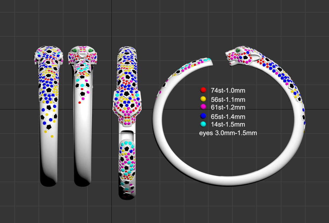 bracelet 3D print model_84