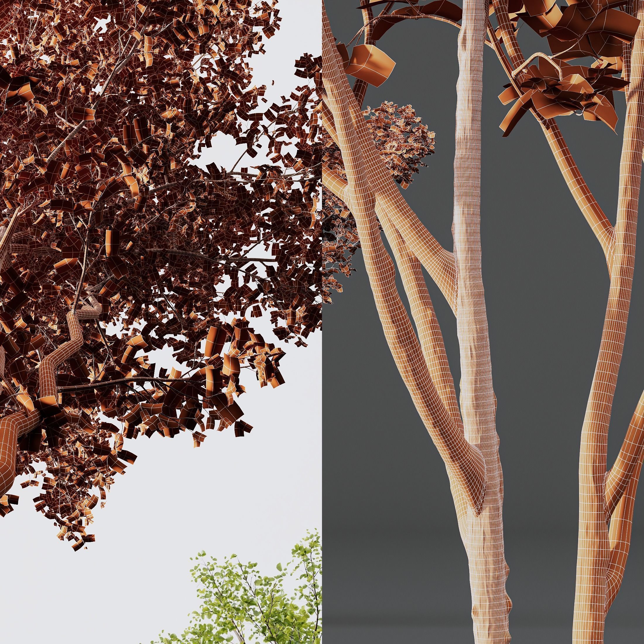 6 Different SETS of Plant Tree SET VOL142 3D Model Collection_29