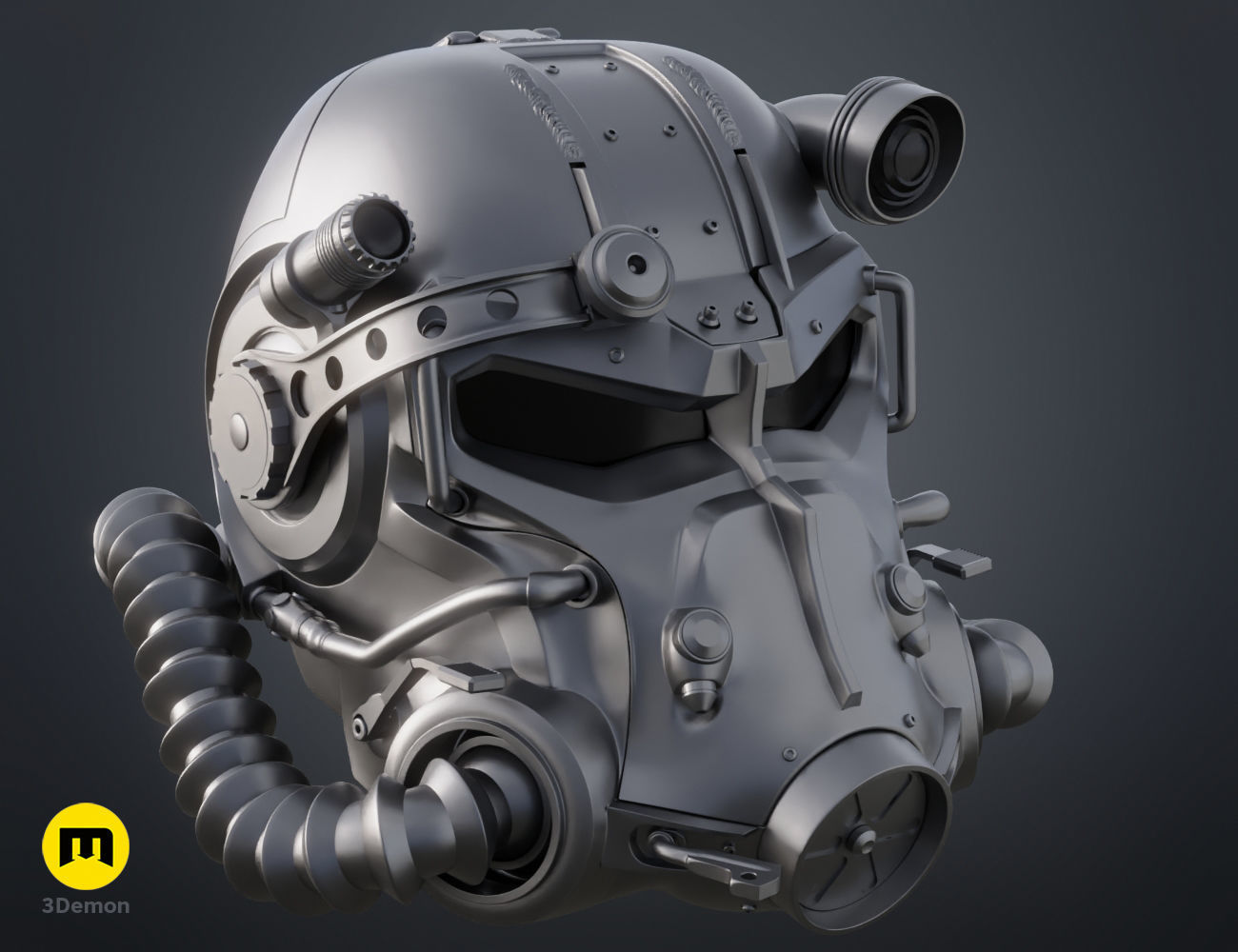 Fallout T60 Helmet - live action series 3D print model_9