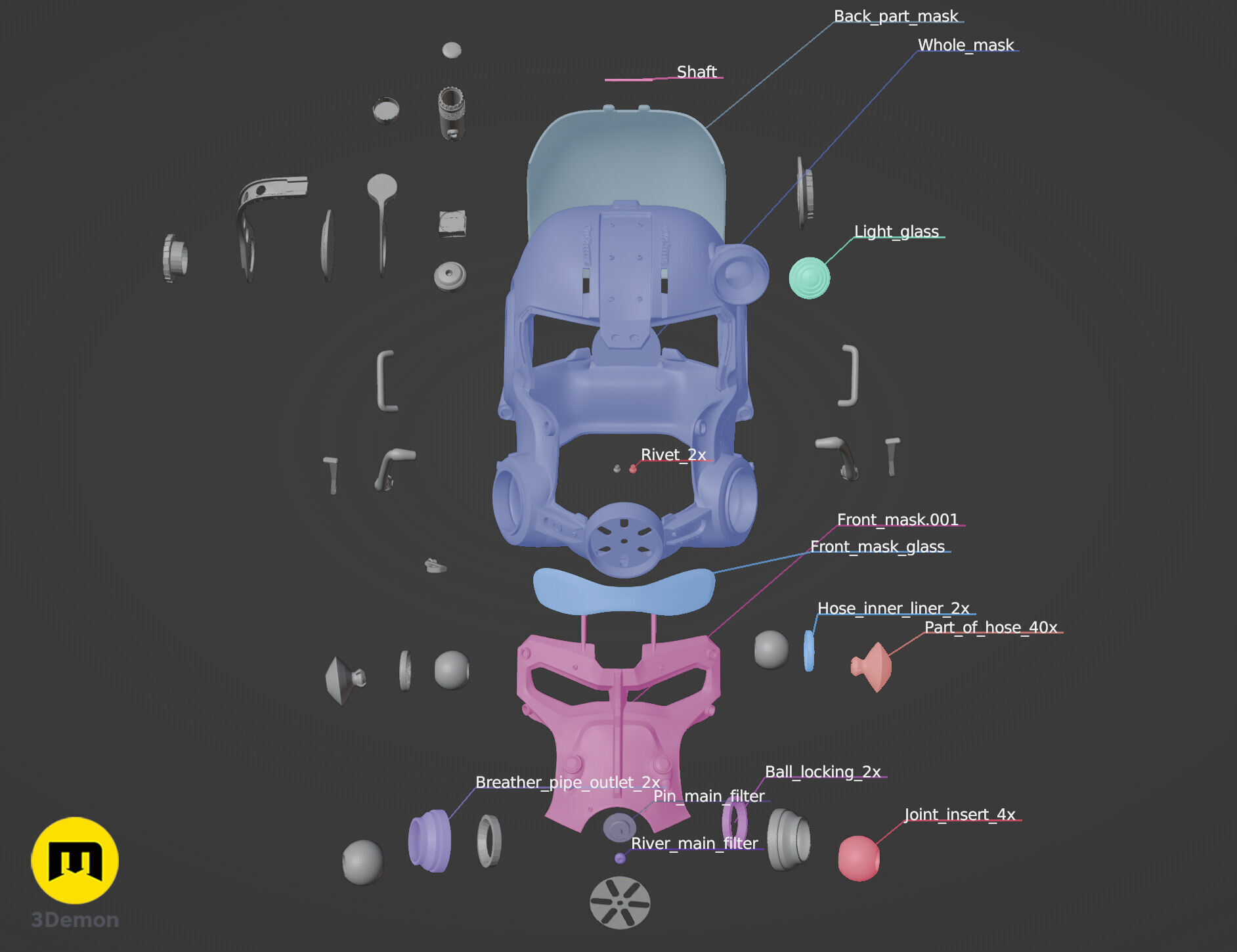 Fallout T60 Helmet - live action series 3D print model_3