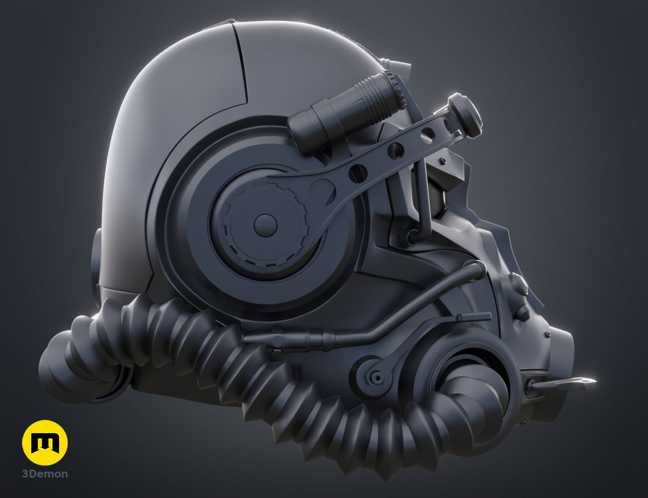 Fallout T60 Helmet - live action series 3D print model_6