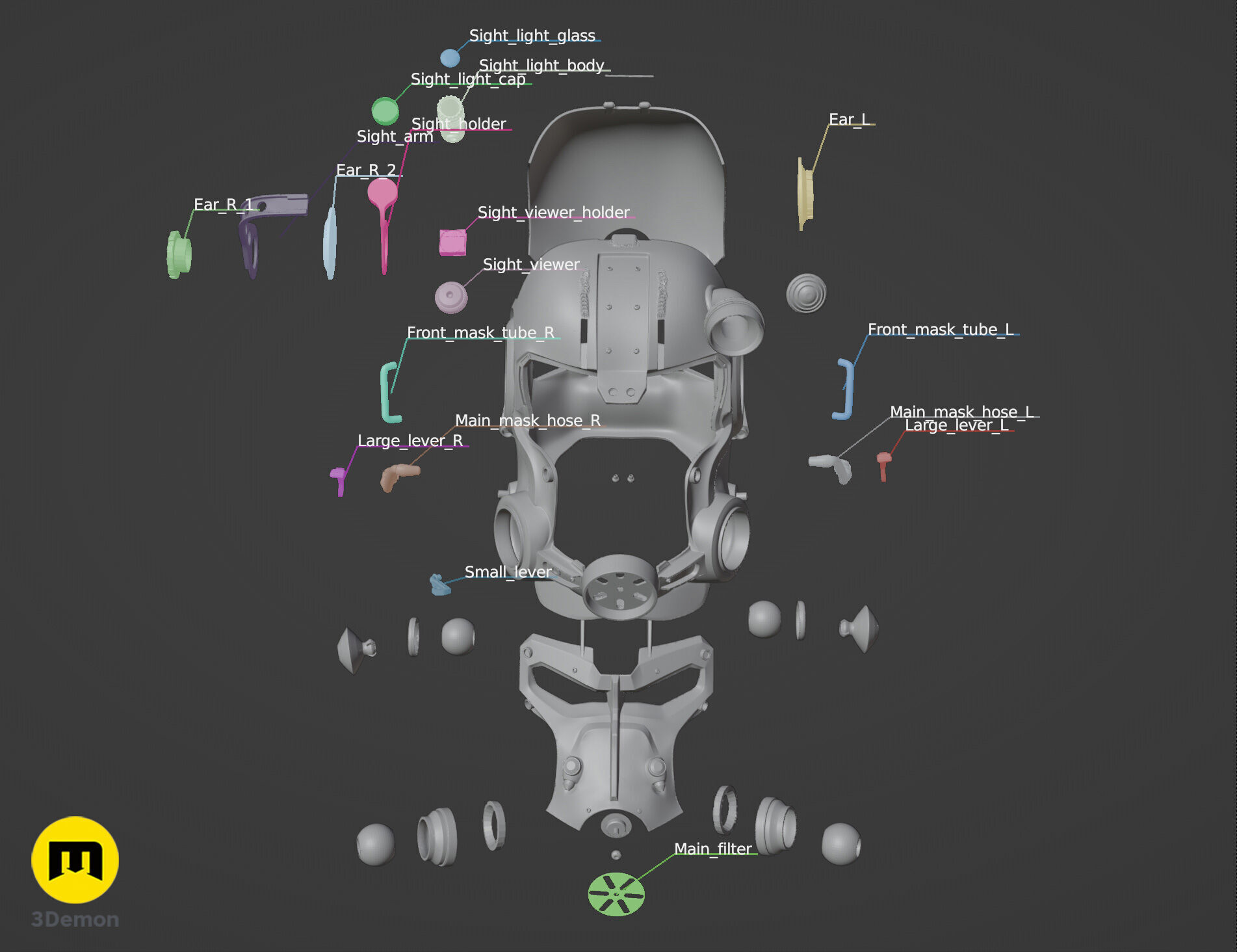 Fallout T60 Helmet - live action series 3D print model_4