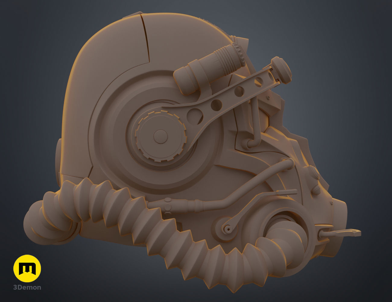 Fallout T60 Helmet - live action series 3D print model_8