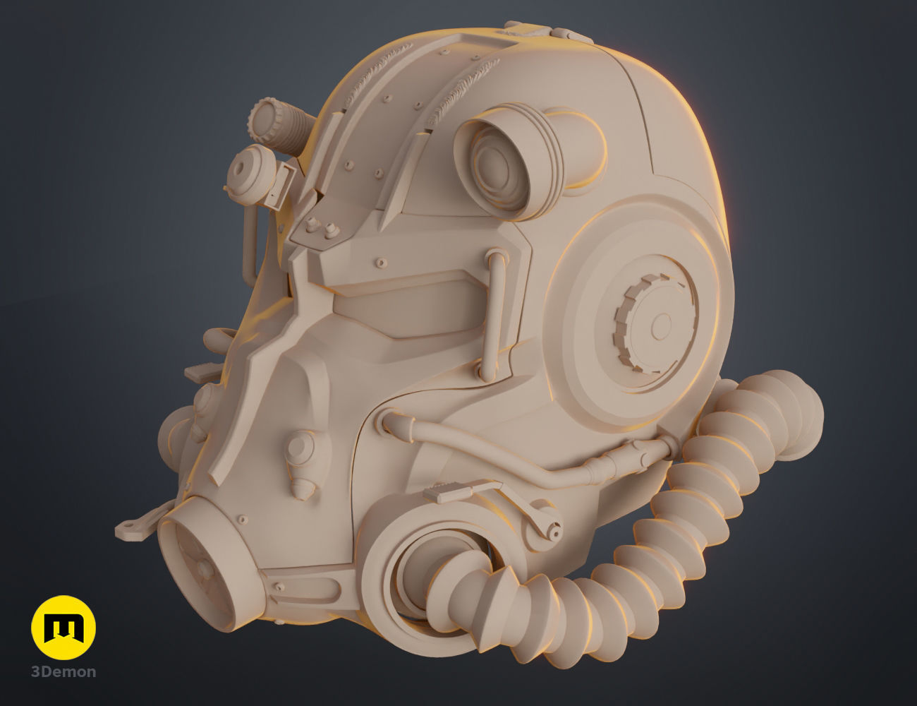 Fallout T60 Helmet - live action series 3D print model_12