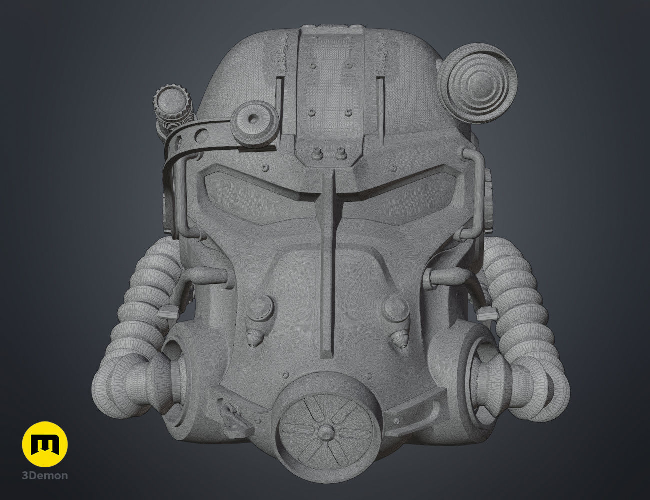 Fallout T60 Helmet - live action series 3D print model_14