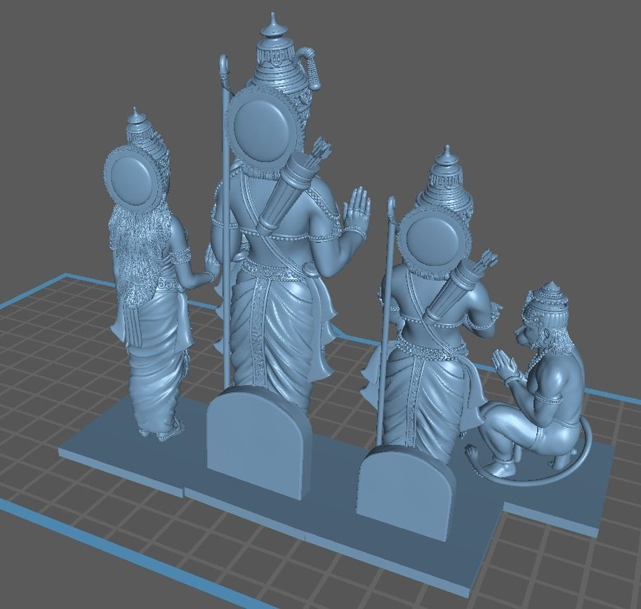 Shree Ram Darbar 3D print model_1