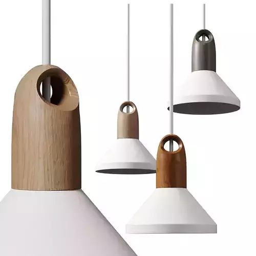 Matiere Industrial Vintage Pendant Light Low-poly 3D model
