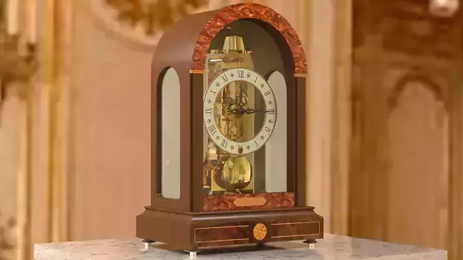 Franz Hermle Skeleton 791-801 Classic Skeleton Table Clock  3D model