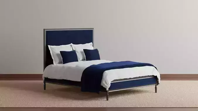 Dafne Upholstered Bed 3D model