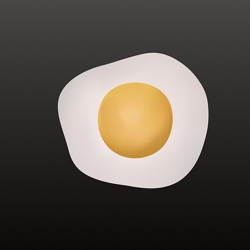 Fried egg  Free 3D model