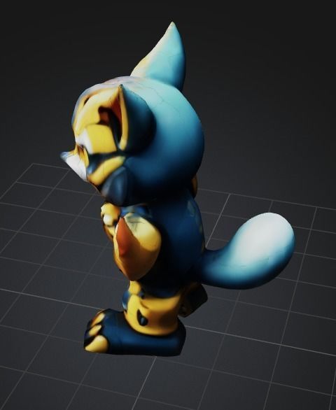 a simple cat model 3D model_1