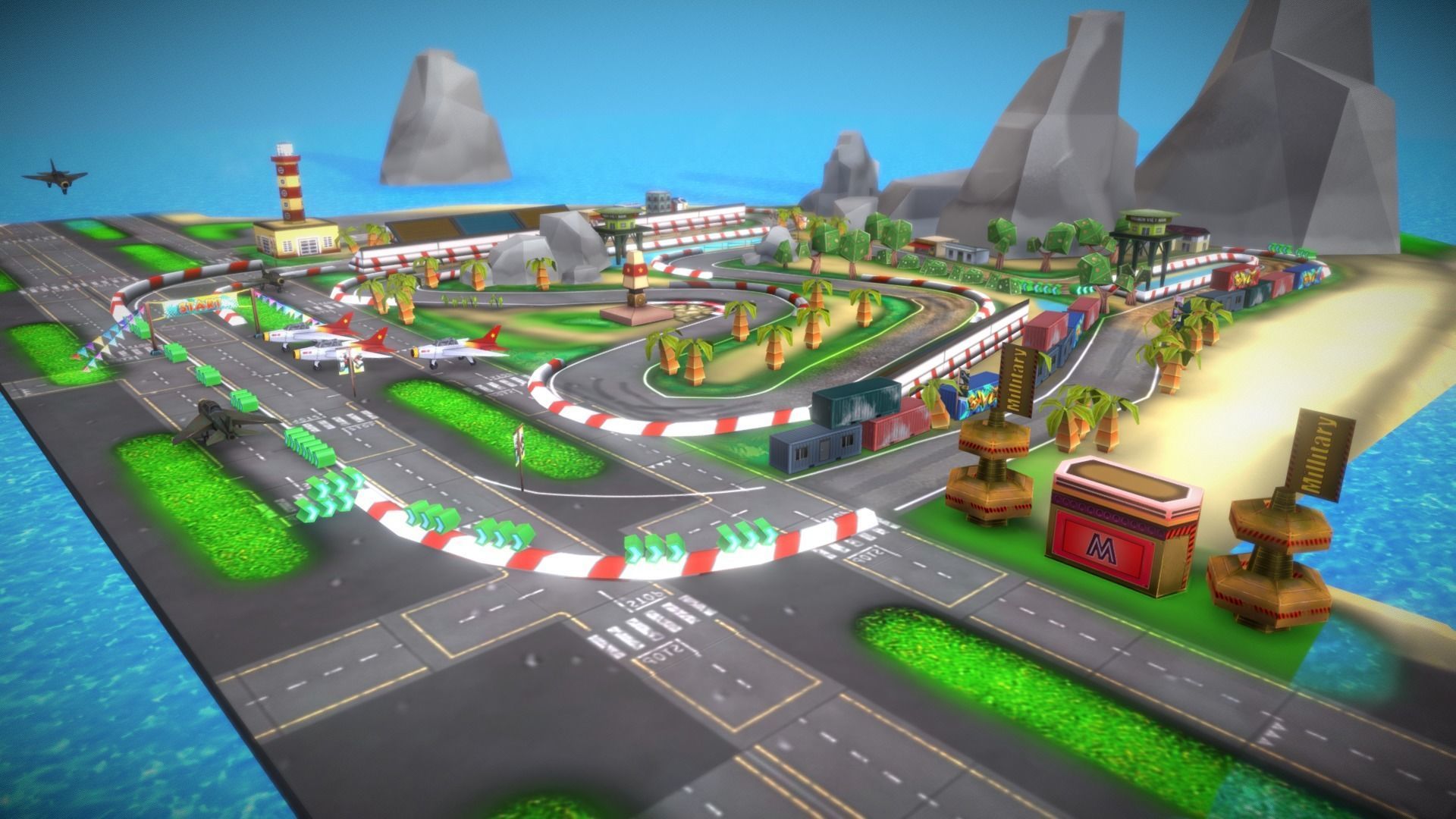 V5- Island HS Low-poly 3D model_12