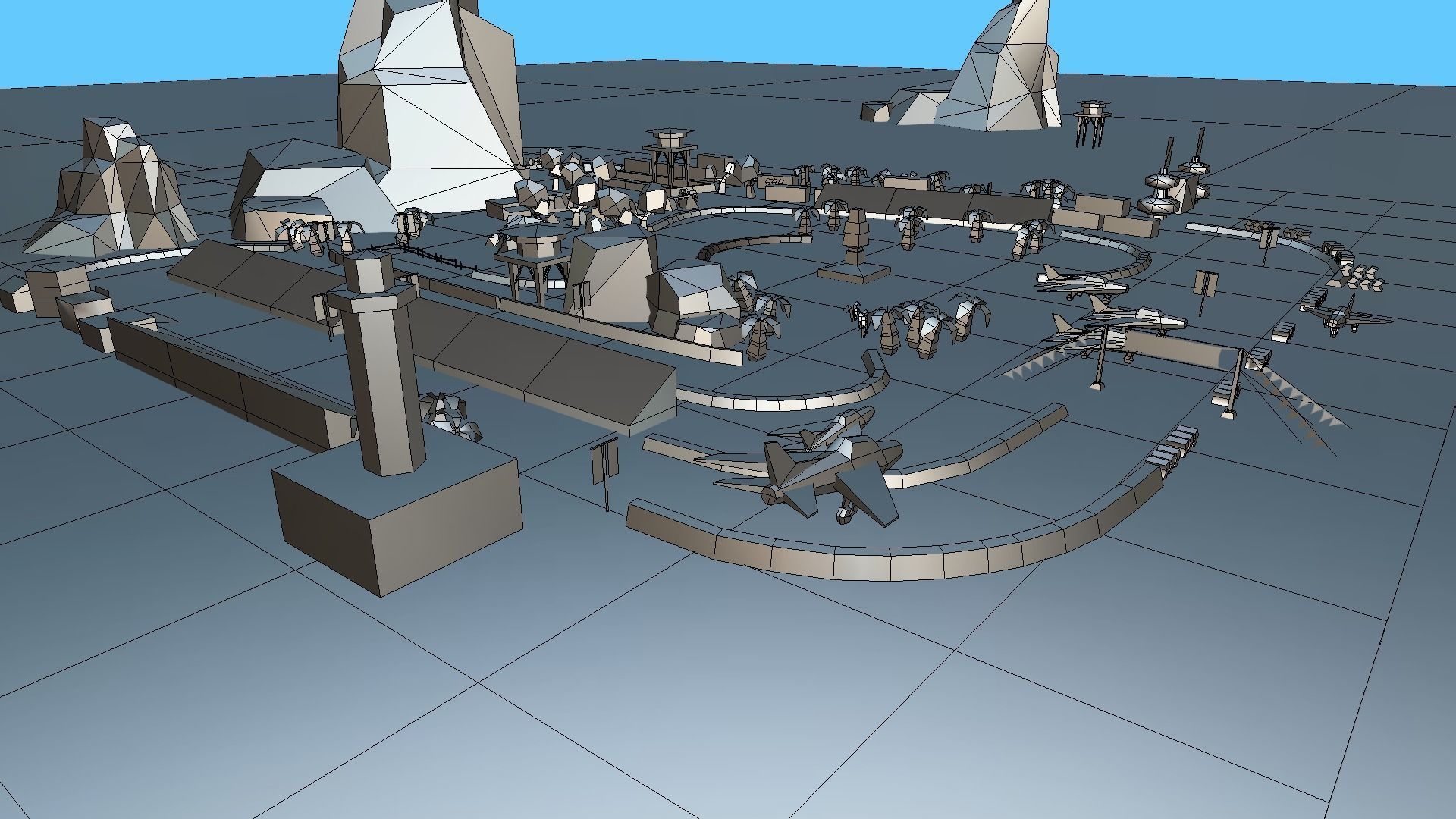 V5- Island HS Low-poly 3D model_15