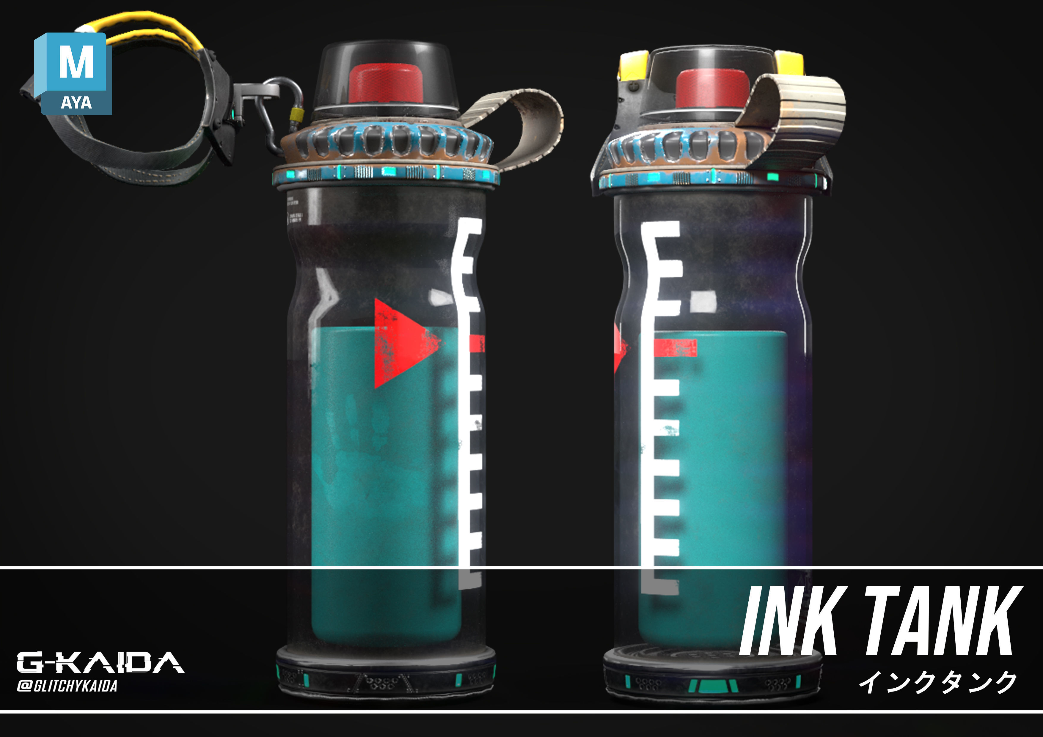 Prop - Weapon - Ink Tank 3D model_1