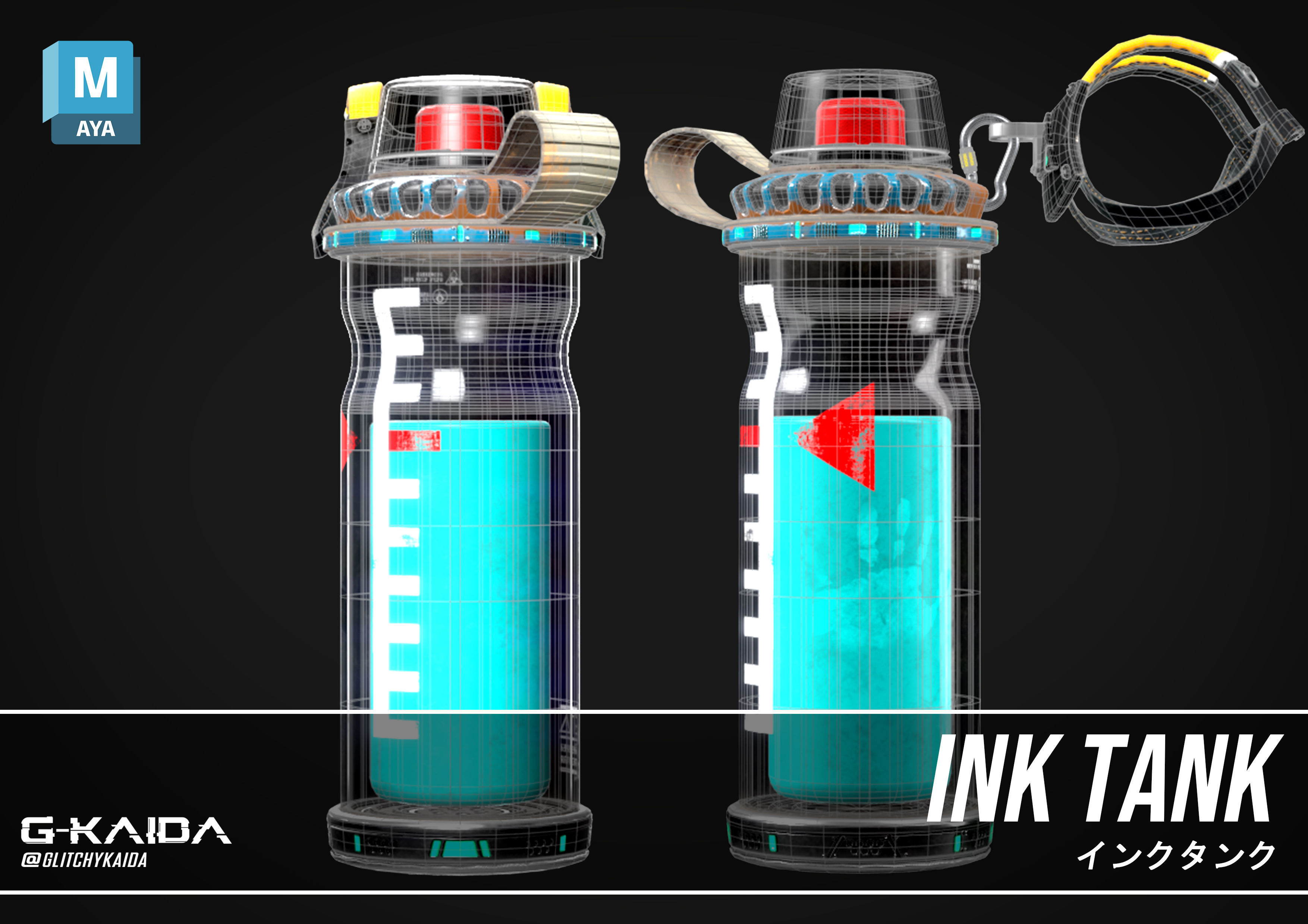 Prop - Weapon - Ink Tank 3D model_6
