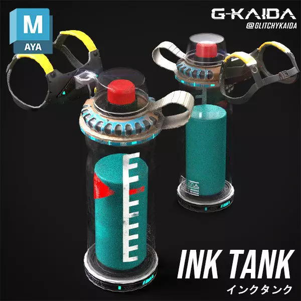 Prop - Weapon - Ink Tank 3D model_0